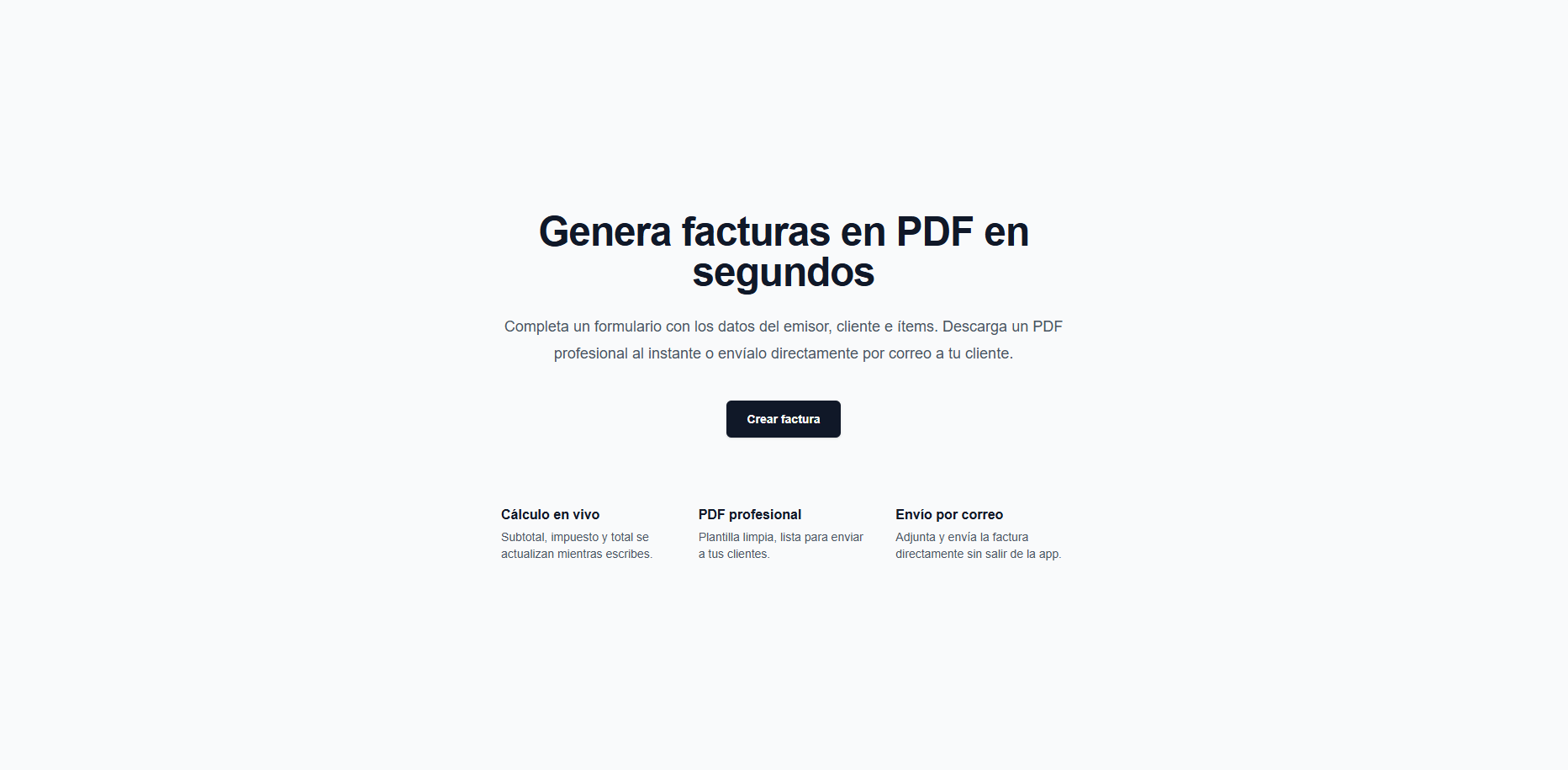 Generador de Facturas PDF